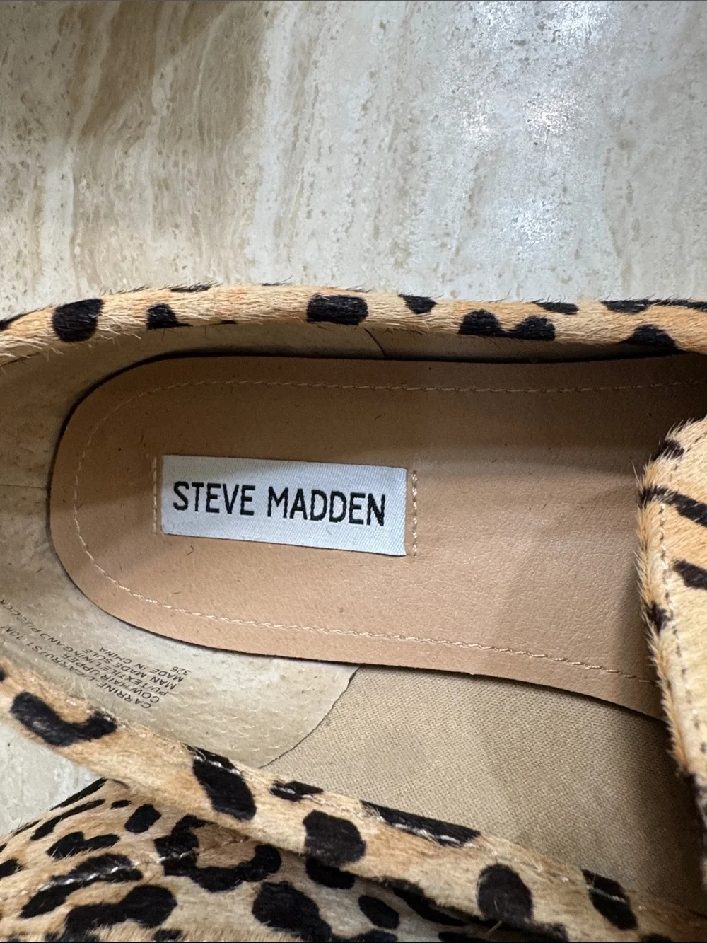 Steve Madden Leopard Print Loafers - Tan and Black